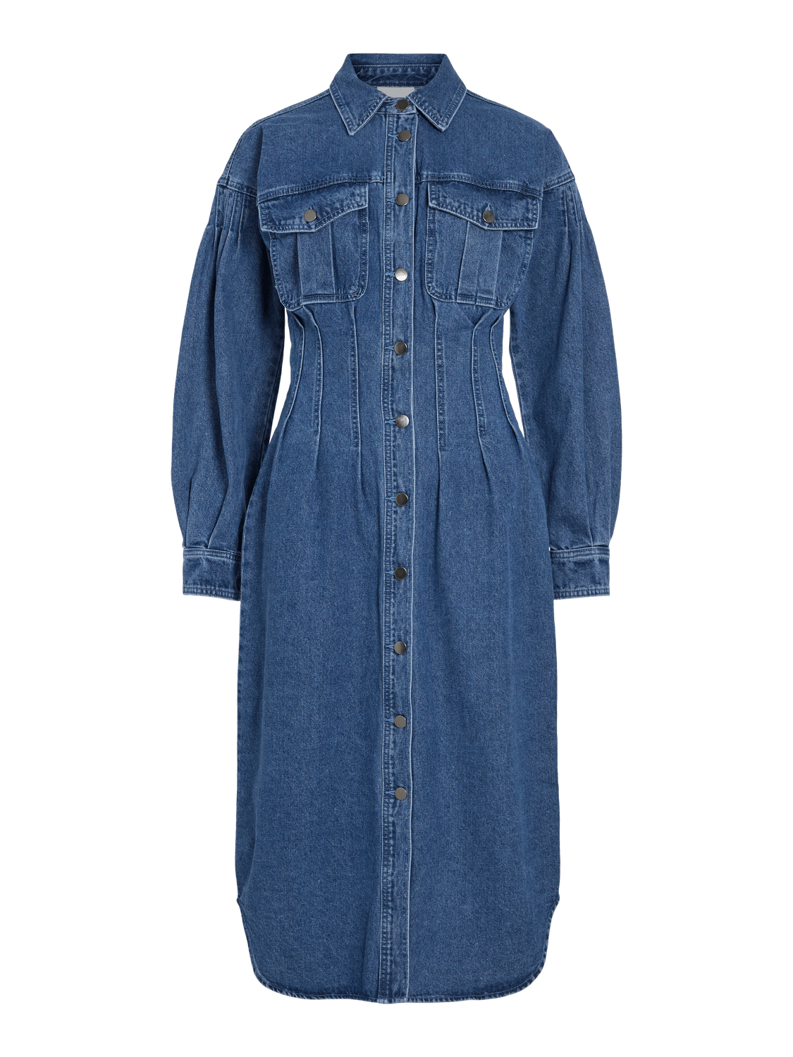 ROUANNELIESE Midi Dress - Dark Blue Denim - VERO MODA & VILA Bergvik